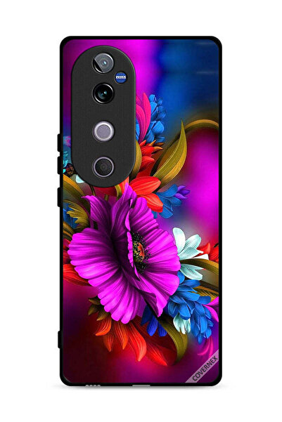 Covernex غطاء حماية لهاتف Vivo V40 5G برسومات زهور عالية الدقة