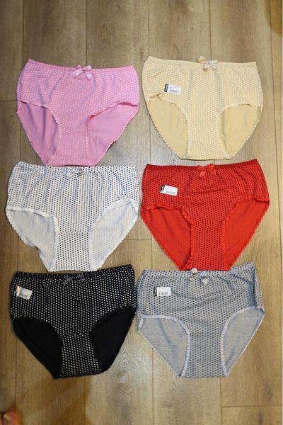 Tutku Women's 6-Piece Polka Dots Bato Panties