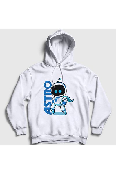 Presmono Unisex White Game Captain Astro Boots με κουκούλα φούτερ 555407tt