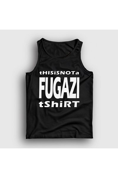 Presmono Unisex Black This Is Not a Fugazi Tank Top 556123Tt