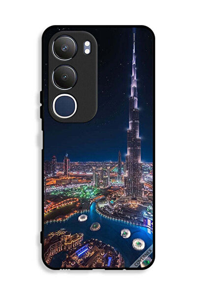 Covernex غطاء حماية لهاتف Vivo Y19s 4G بمنظر ليلي لوسط المدينة