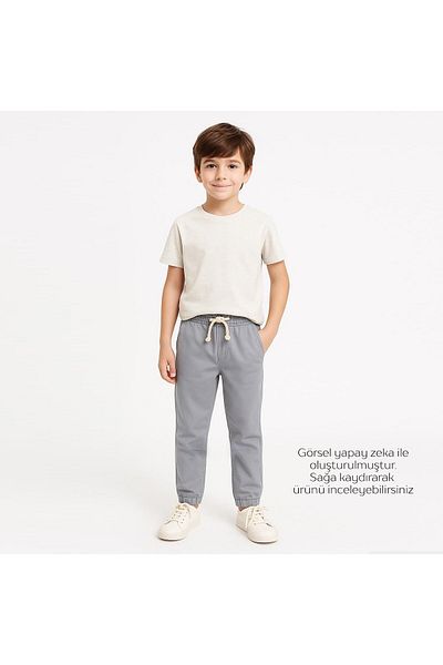 Overdo Boy's Jogger Pants with Elastic Waist