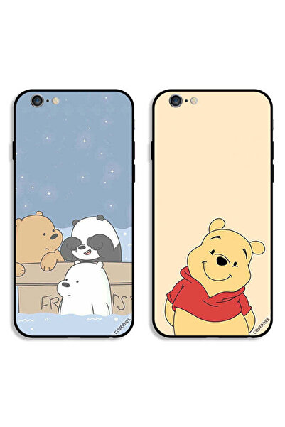 Covernex حافظتان واقيتان لهاتف Apple iPhone 6 Plus/6s Plus، بتصميم Bear Frien...