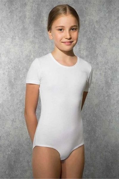 fustite cu luminite White Three-Quarter Sleeve Bodysuit, Ballet and School - 3-4 Years (98-104 CM)