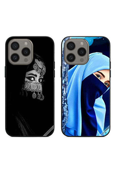 Covernex حافظتان لهاتف Apple iPhone 15 Pro، أغطية حماية، عيون جميلة، فتاة محجبة