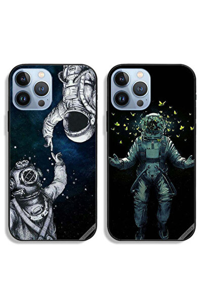 Covernex حافظتان لهاتف Apple iPhone 13 Pro Max بأغطية واقية رواد الفضاء والفراشة