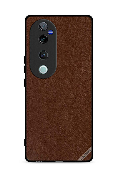 Covernex غطاء حماية جلدي بنمط هندسي لهاتف Vivo V40 Pro 5G