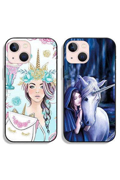 Covernex جرابان لهاتف Apple iPhone 13 mini بغطاءين واقيين رموش على الحقيبة وف...