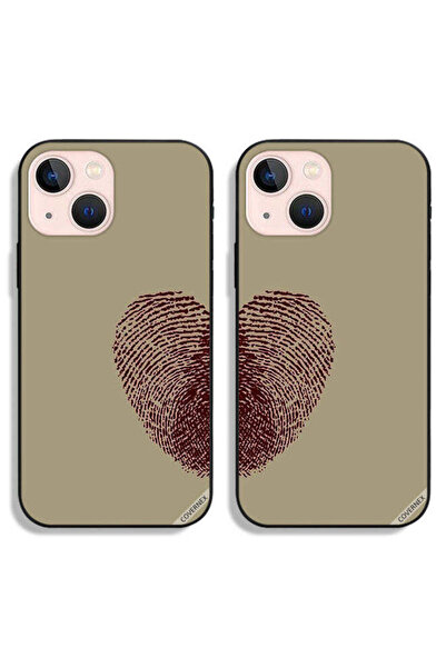 Covernex حافظتان لهاتف Apple iPhone 13 mini، أغطية حماية بطبعة إبهام وقلب للز...