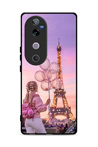 Covernex غطاء حماية لهاتف Vivo V40 5G بطبعة فتاة تحمل بالونات
