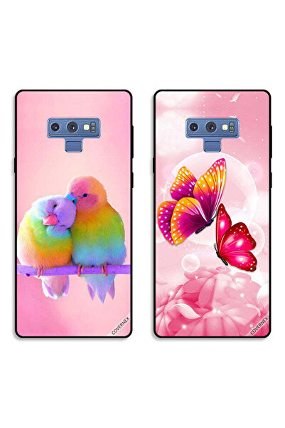 Covernex حافظتان لهاتف سامسونج جالكسي نوت 9 بأغطية حماية برسومات طيور لطيفة و...