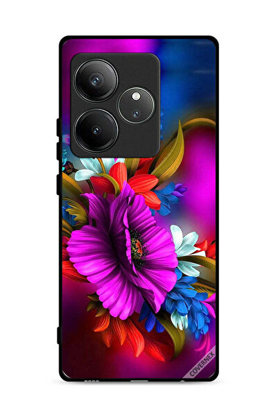 Covernex غطاء حماية لهاتف Realme GT Neo6 SE 5G برسومات زهور عالية الدقة