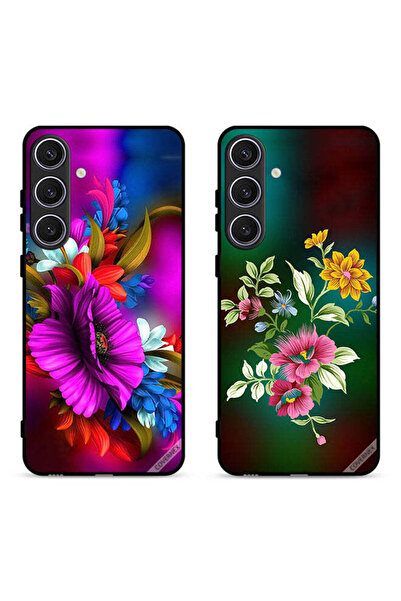 Covernex حافظتان واقيتان لهاتف سامسونج جالاكسي S24 بلس 5G، زهور عالية الدقة