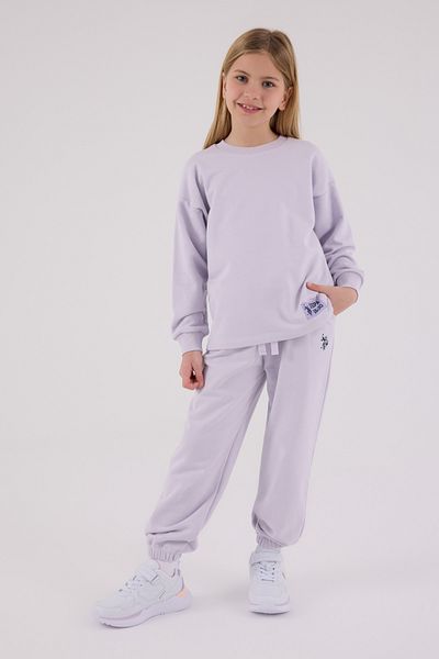 U.S. Polo Assn. Licensed Girls' Top and Bottom 2 Piece Tracksuit Set