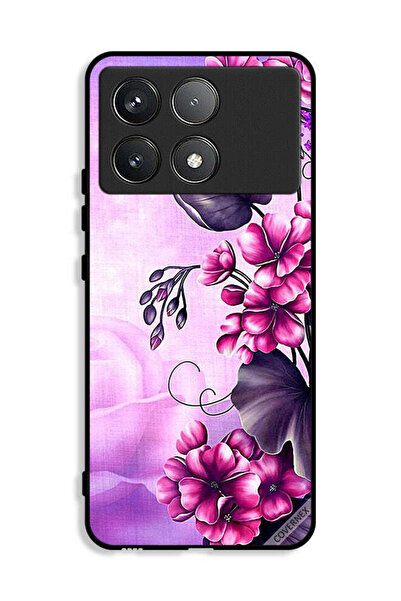 Covernex غطاء حماية لهاتف Xiaomi Poco X6 Pro 5G بخلفية زهور رومانسية