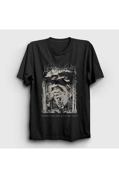 Presmono Unisex Μαύρη Γκρι Skies Woods Of Ypres T-Shirt 553673tt