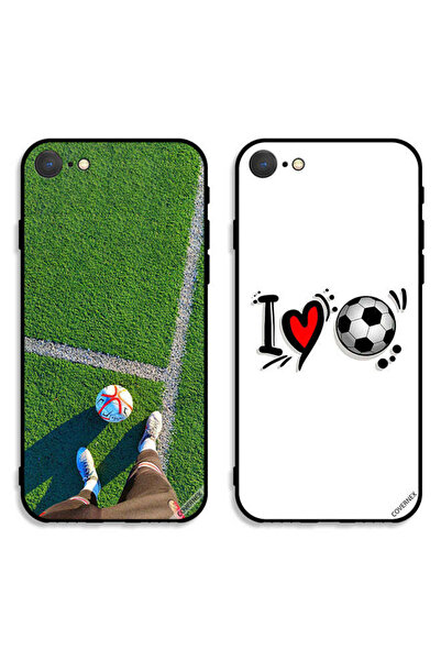 Covernex حافظتان لحماية هاتف Apple iPhone 8 - كل الحب لكرة القدم