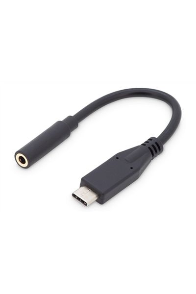 Digitus Adaptor Audio USB-C la Jack 3.5mm, Negru