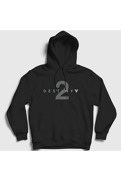 Presmono Unisex Μαύρο Λογότυπο Oyun Destiny 2 Καπιτονέ Φούτερ 554813tt