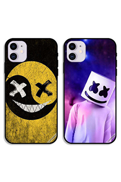 Covernex حافظتان لهاتف Apple iPhone 12 mini، غطاءان واقيان برأس مارشميلو ووجه مارشميلو