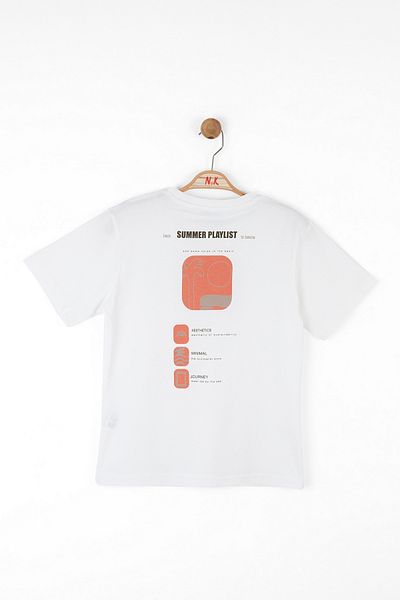 NK 48307 ΛΙΣΤΑ ΠΑΙΧΝΙΔΙΩΝ T-SHIRT ECRU