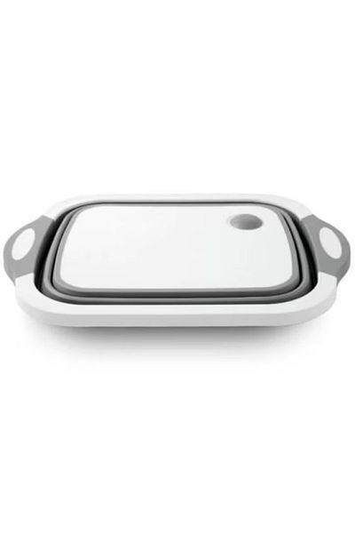 MOAWAVE 3-in-1 multifunctional chopper, plastic, dishwasher safe, chopper, storage basket, gray-white