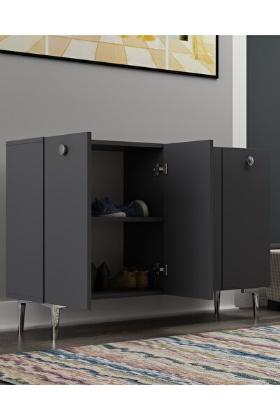 DEMONTE DECOR BETTYDD AYAKKABILIK ANTRASİT-ANTRASİT-GÜMÜŞ