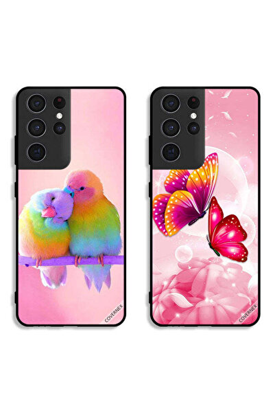 Covernex حافظتان لهاتف سامسونج جالاكسي S21 ألترا 5G بأغطية واقية برسومات طيور...