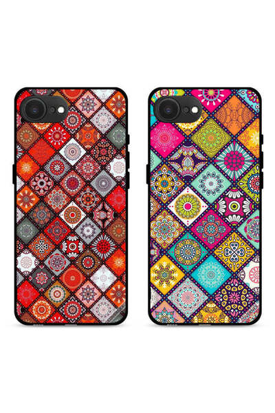 Covernex حافظتان واقيتان لهاتف Apple iPhone 16e بتصميم ماندالا وشكل ماندالا