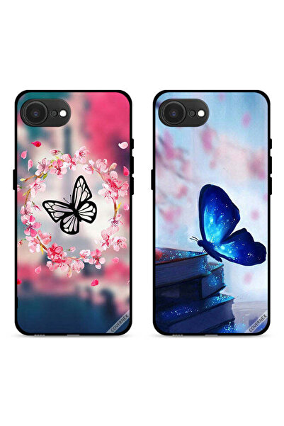 Covernex حافظتان واقيتان لهاتف Apple iPhone 16e بتصميم فراشة في حلقة وفراشة ع...