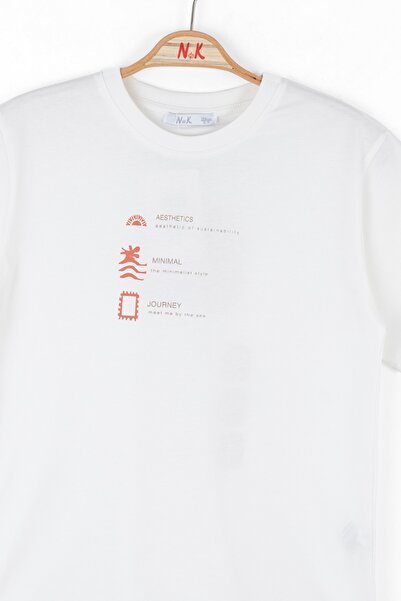 NK 48307 ΛΙΣΤΑ ΠΑΙΧΝΙΔΙΩΝ T-SHIRT ECRU