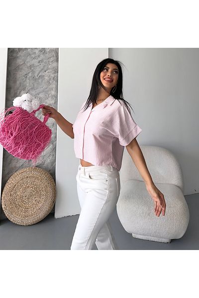 DİMA Cămașă cu mânecă scurtă cu model în dungi cu detalii de piatră