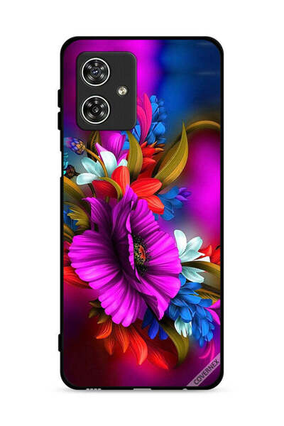 Covernex غطاء حماية لهاتف موتورولا موتو جي 54 5G برسومات زهور عالية الدقة