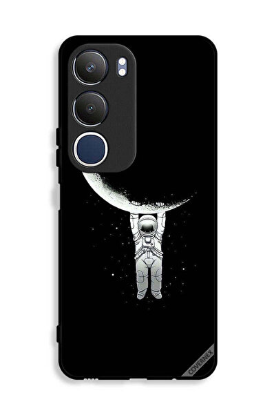 Covernex غطاء حماية لهاتف Vivo Y19s 4G، صورة رائد فضاء معلق على القمر، مطبوعة