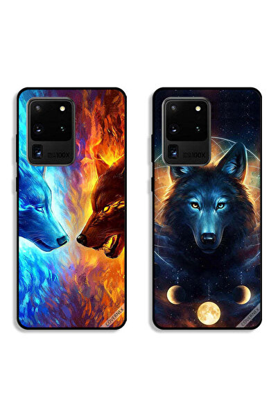 Covernex Two Cases For Samsung Galaxy S20 Ultra Protective Covers Wolf and Space
