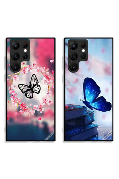 Covernex حافظتان لهاتف Samsung Galaxy S22 Ultra 5G، أغطية واقية بتصميم فراشة ...