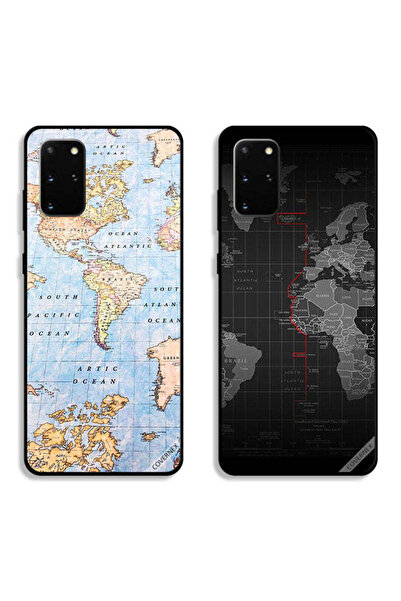 Covernex حافظتان واقيتان لهاتف سامسونج جالاكسي S20 بلس مع خريطة العالم