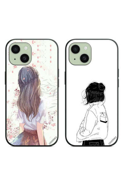 Covernex حافظتان لهاتف Apple iPhone 15، أغطية حماية، فتاة لطيفة في تفكير عميق