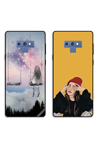 Covernex حافظتان لهاتف سامسونج جالاكسي نوت 9، أغطية حماية، رسم فتاة وحيدة حزينة
