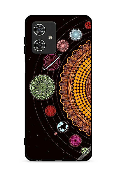 Covernex غطاء حماية لهاتف موتورولا موتو جي 54 5G بنقشة ماندالا للنظام الشمسي