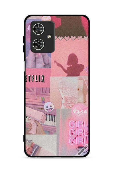 Covernex غطاء حماية لهاتف موتورولا موتو جي 54 5G - مشبك فني للبنات