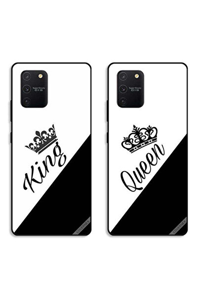 Covernex حافظتان لهاتف سامسونج جالاكسي S10 لايت، أغطية حماية بتصميم ملك وملكة...