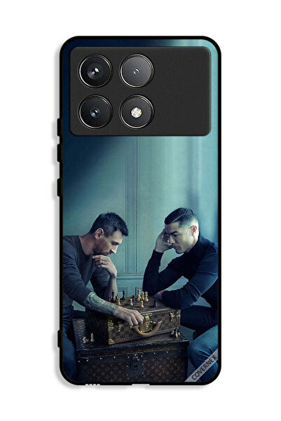 Covernex غطاء حماية لهاتف شاومي بوكو X6 برو 5G ميسي ضد رونالدو يلعبان الشطرنج