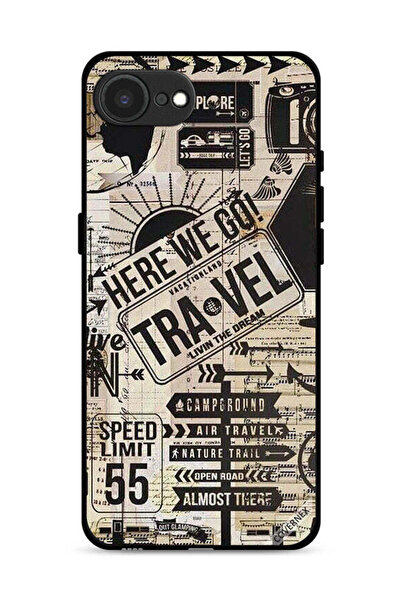 Covernex غطاء حماية لجهاز Apple iPhone 16e مطبوع عليه عبارة Here We Go Travel