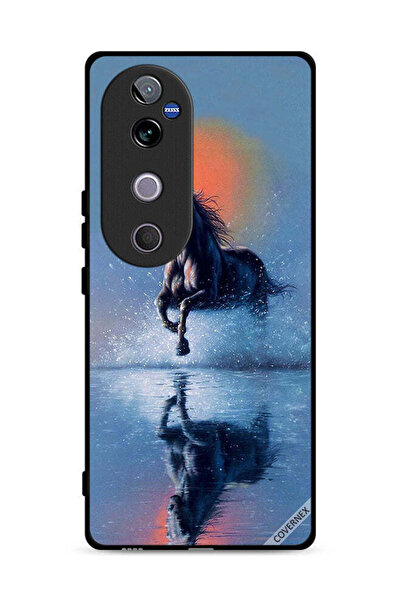 Covernex غطاء حماية لهاتف Vivo V40 5G، رسم حصان يركض في الماء