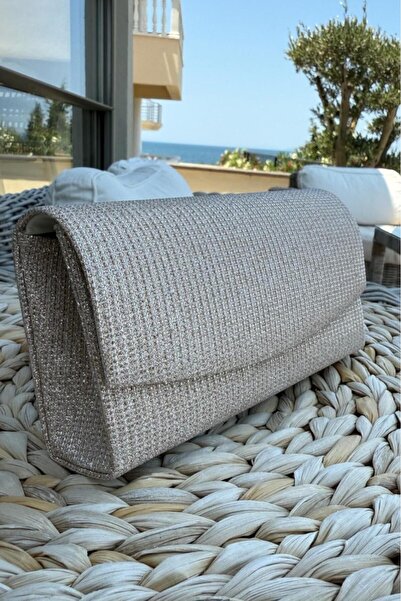 Melissa Boutique حقيبة فستان سهرة نسائية برونزية لامعة وبراقة موديل حقيبة سهر...