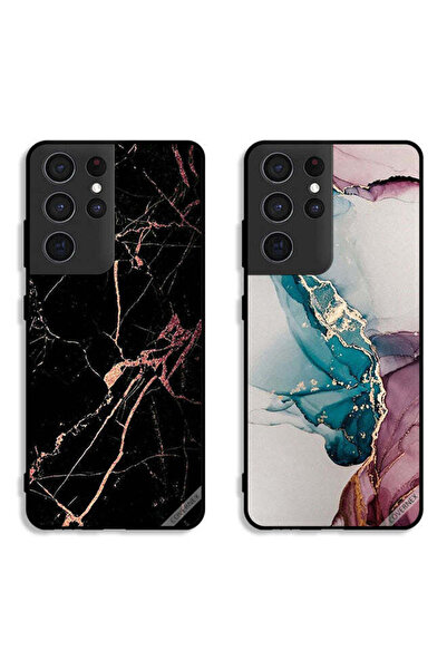 Covernex حافظتان لهاتف سامسونج جالاكسي S21 ألترا 5G بأغطية واقية بنقوش رخامية...