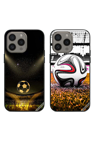 Covernex حافظتان واقيتان لهاتف Apple iPhone 15 Pro Max، أسود، بتصميم كرة قدم ...