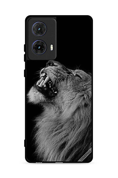 Covernex غطاء حماية لهاتف موتورولا موتو جي 85 5G بطبعة الأسد المبهج