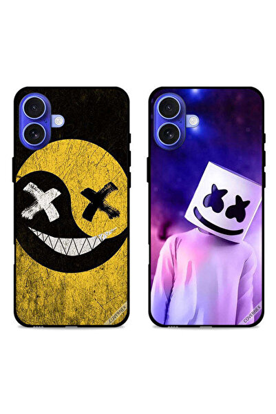 Covernex حافظتان واقيتان لهاتف Apple iPhone 16 برأس مارشميلو ووجه مارشميلو